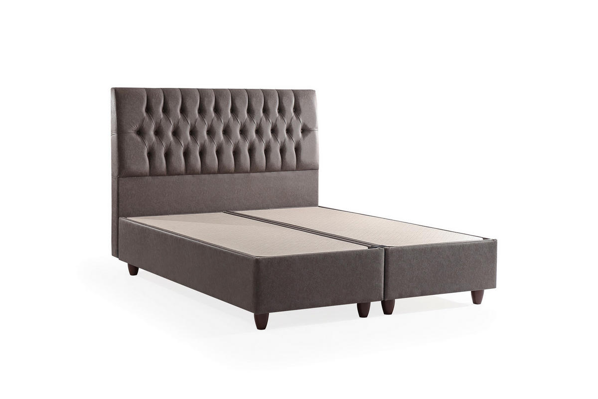 POLSTERBETT AntiStress 90x200 Anthrazit - Anthrazit, Metall (90/200cm) - Villa Möbel