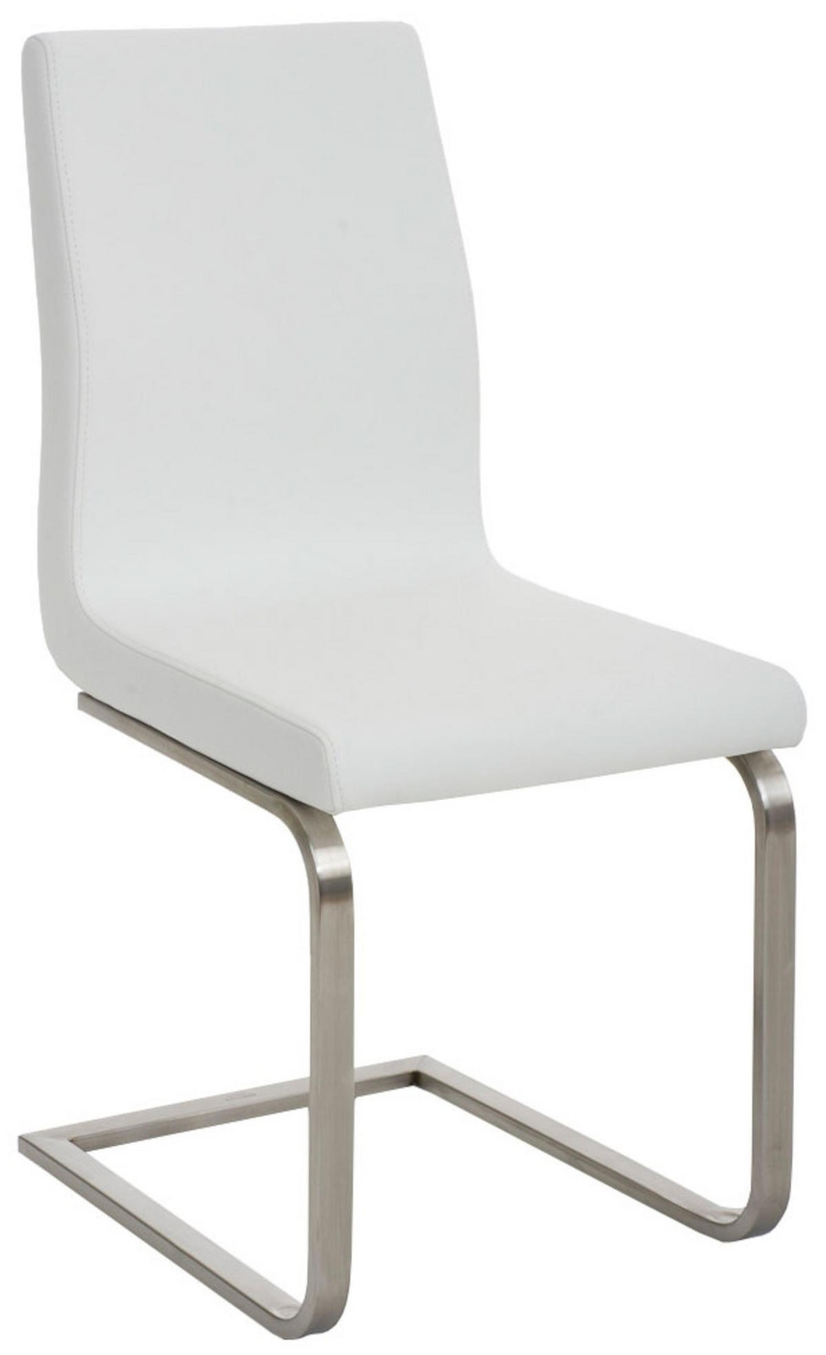 ESSZIMMERSTÜHLE Belfort 2er Set 90x40x50 cm weiß - Weiß, Leder (40/90/50cm) - furnicato