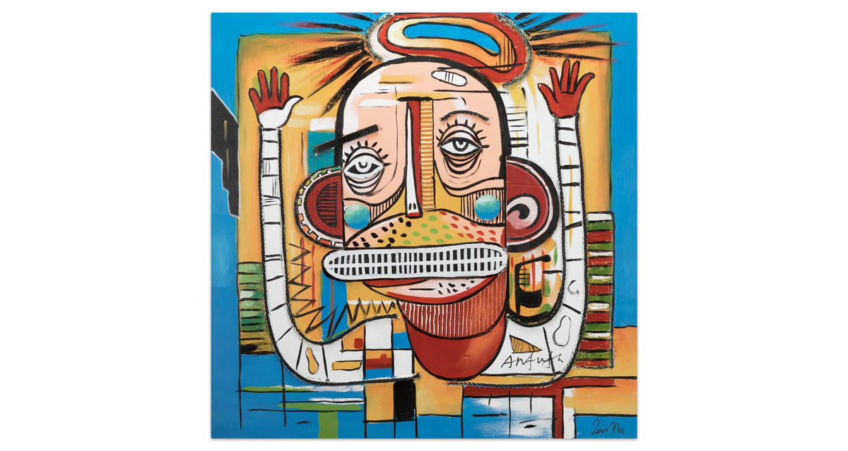 RUČNE MAĽOVANÝ AKRYLOVÝ OBRAZ 80/80 cm, viacfarebný, abstraktný dekoratívny motív - viacfarebná, drevo/textil (80/80cm) - KUNSTLOFT