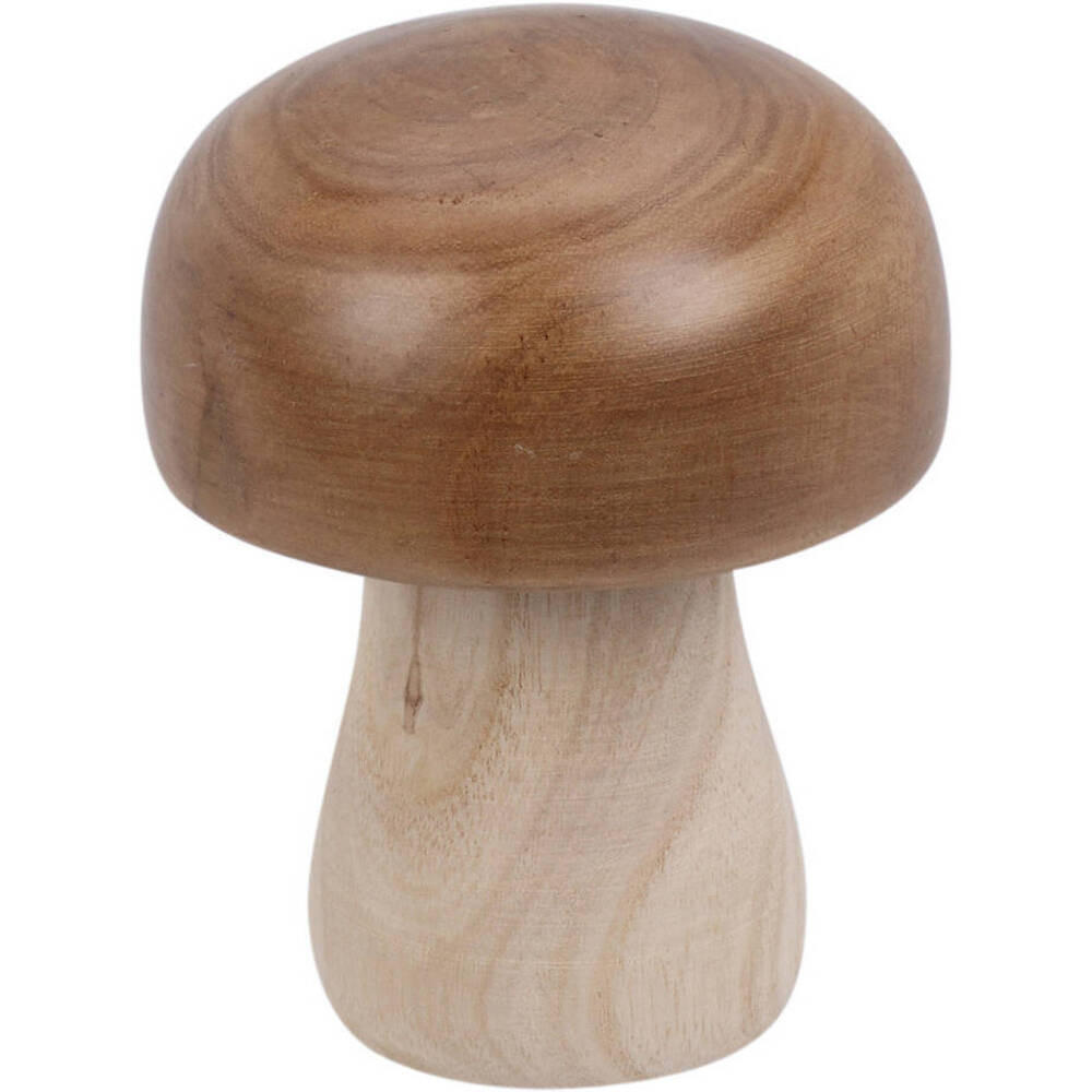 HOLZFIGUR Pilz 15 cm - Braun, Holz (12/15/12cm) - Home Styling Collection