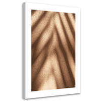 WANDBILD schatten von blättern an der wand - Beige, Textil (40/60cm) - Feeby