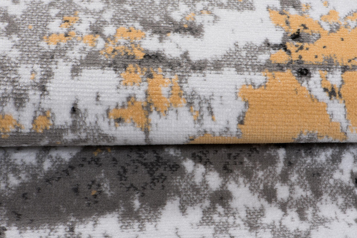 TEPPICH MAYA Gelb Meliert Splash Verwischt 180/250 cm - Gelb, Textil (180/250cm) - Tapiso