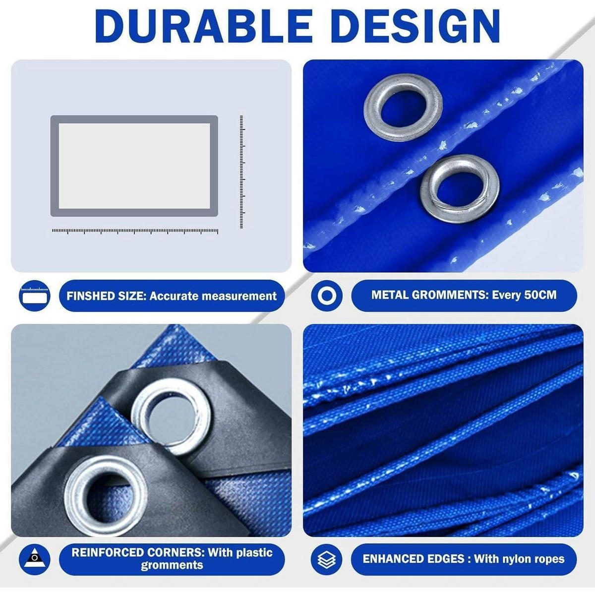 ABDECKPLANE 3x4m 440 g/m² Blau - Blau, Kunststoff (300/400/1cm)
