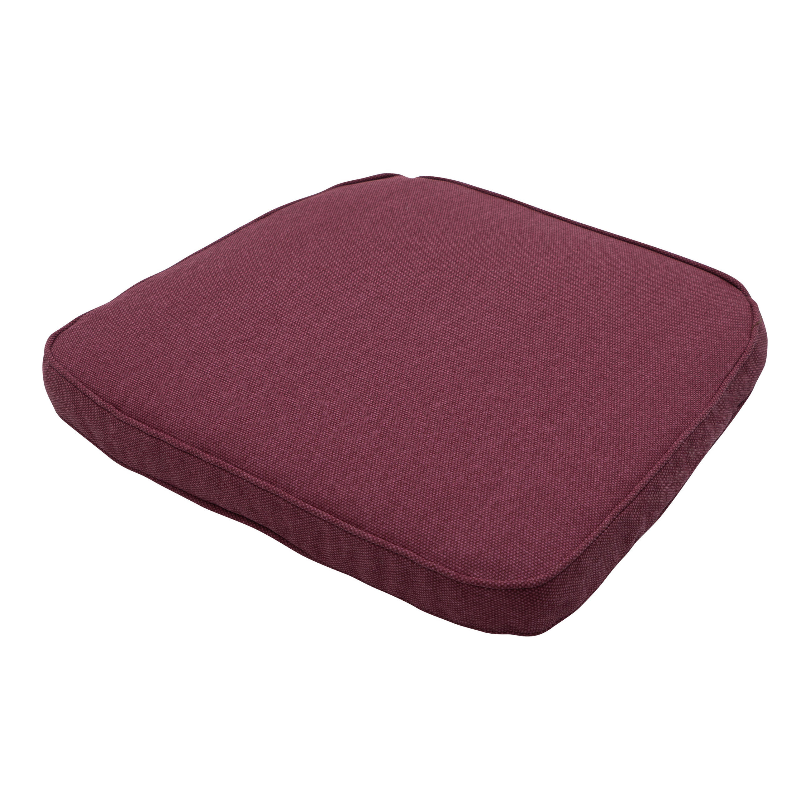 SITZKISSEN Canvas 48/48 cm 4er-Set - Dunkelrot, Textil (48/7/48cm) - Madison
