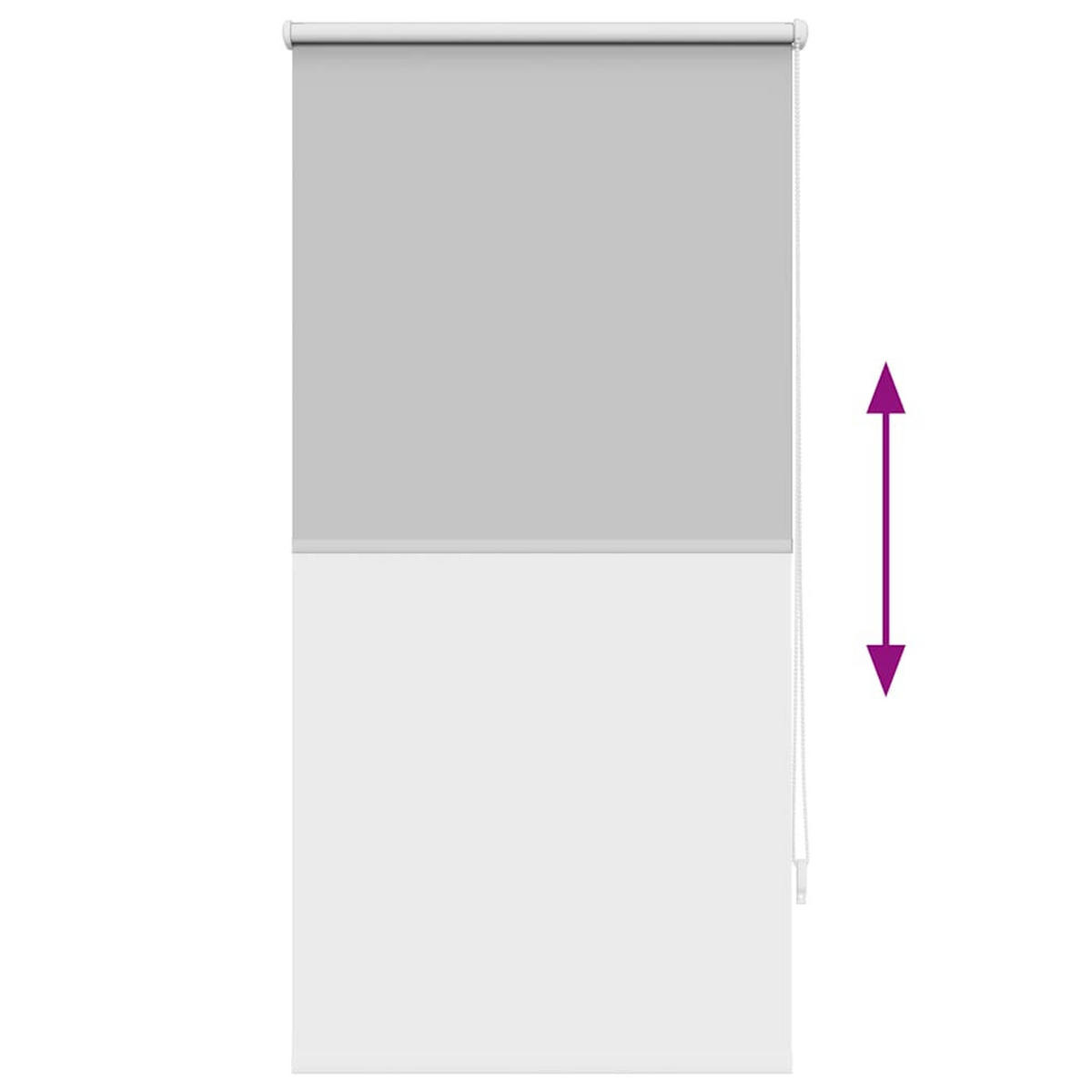 VERDUNKELUNGSROLLO 64,4/120 cm Stoffbreite 60 cm aus Polyester Grau - Grau, Textil (60/120cm) - vidaXL