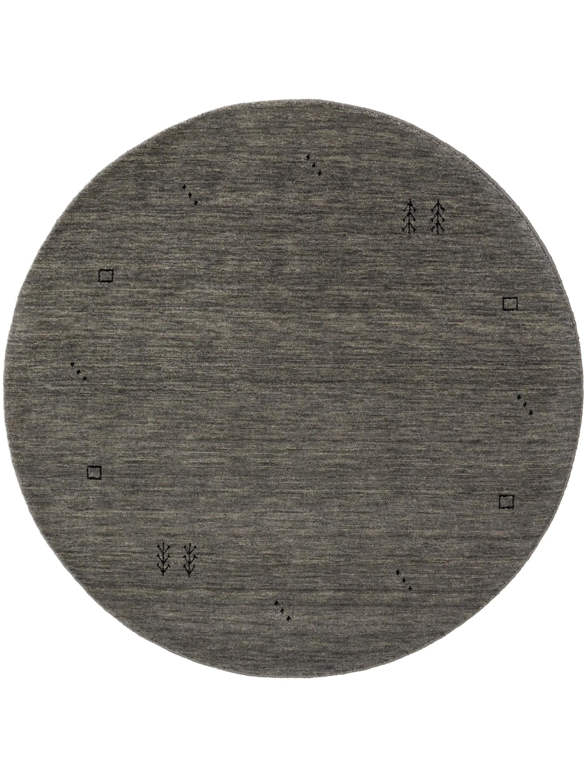 WOLLTEPPICH rund Jamal Grau ø 160 cm rund - Grau, Textil (160/160cm) - benuta Nest