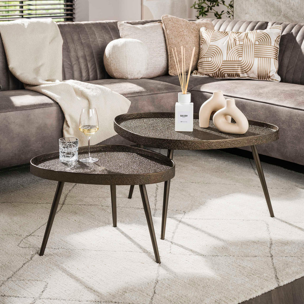 COUCHTISCH Braun 60/80/45 cm - Braun, Metall (60/80/45cm) - Hoyz Collection
