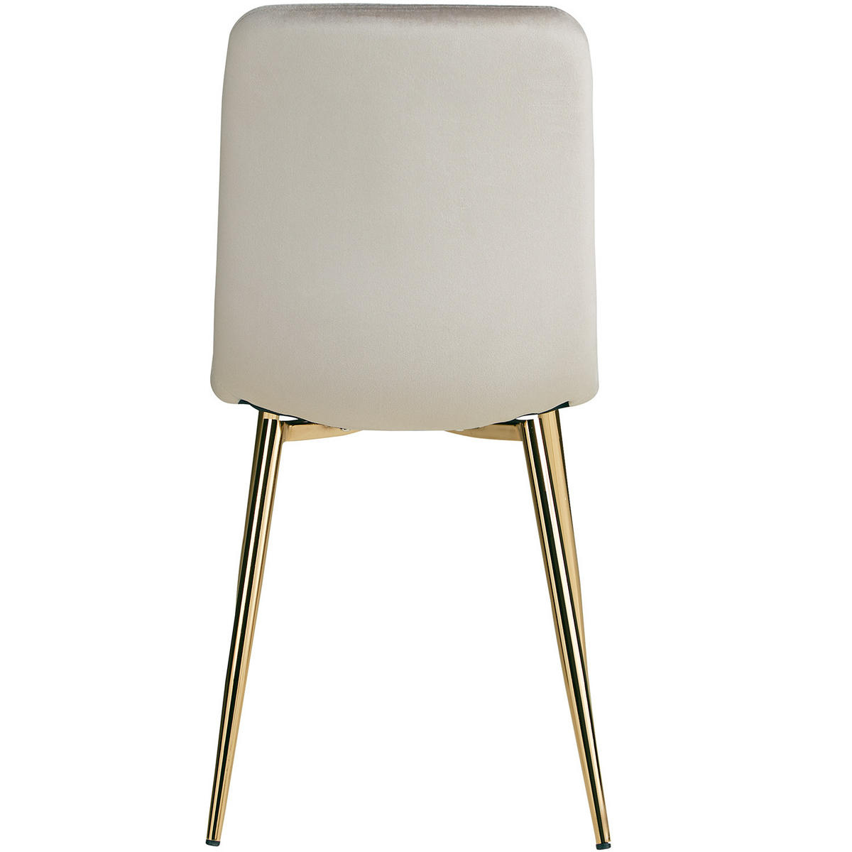 STUHL-SET 2 Stück in Stahl Samt Creme Gold - Goldfarben/Creme, Textil/Metall (43/88/50cm) - Homestyle4u