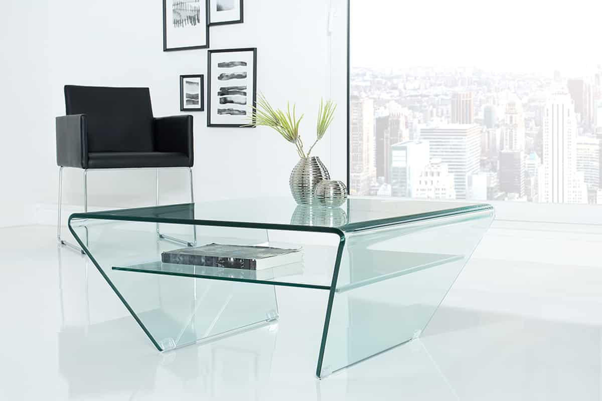 COUCHTISCH FANTOME rechteckig Transparent 70cm - Transparent, Glas (70/70/36cm) - riess-ambiente