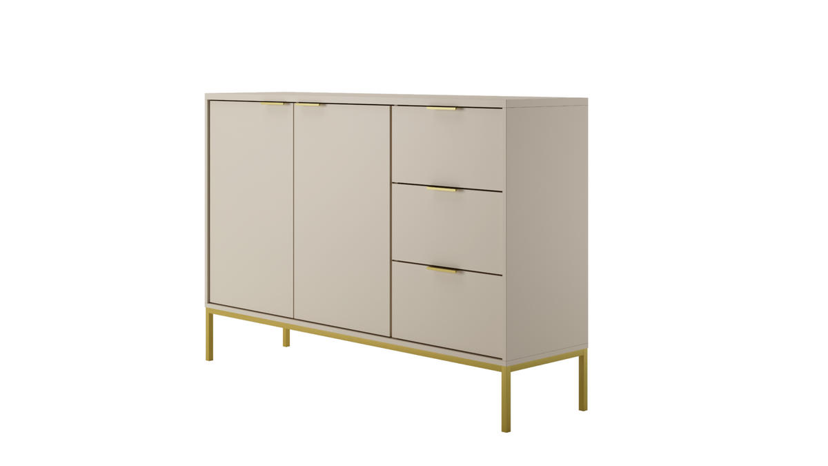 KOMMODE Austin 40/100,4/150 - Kaschmir/Goldfarben, Holzwerkstoff (40/100/150cm) - RAUMHIRSCH FURNITURE