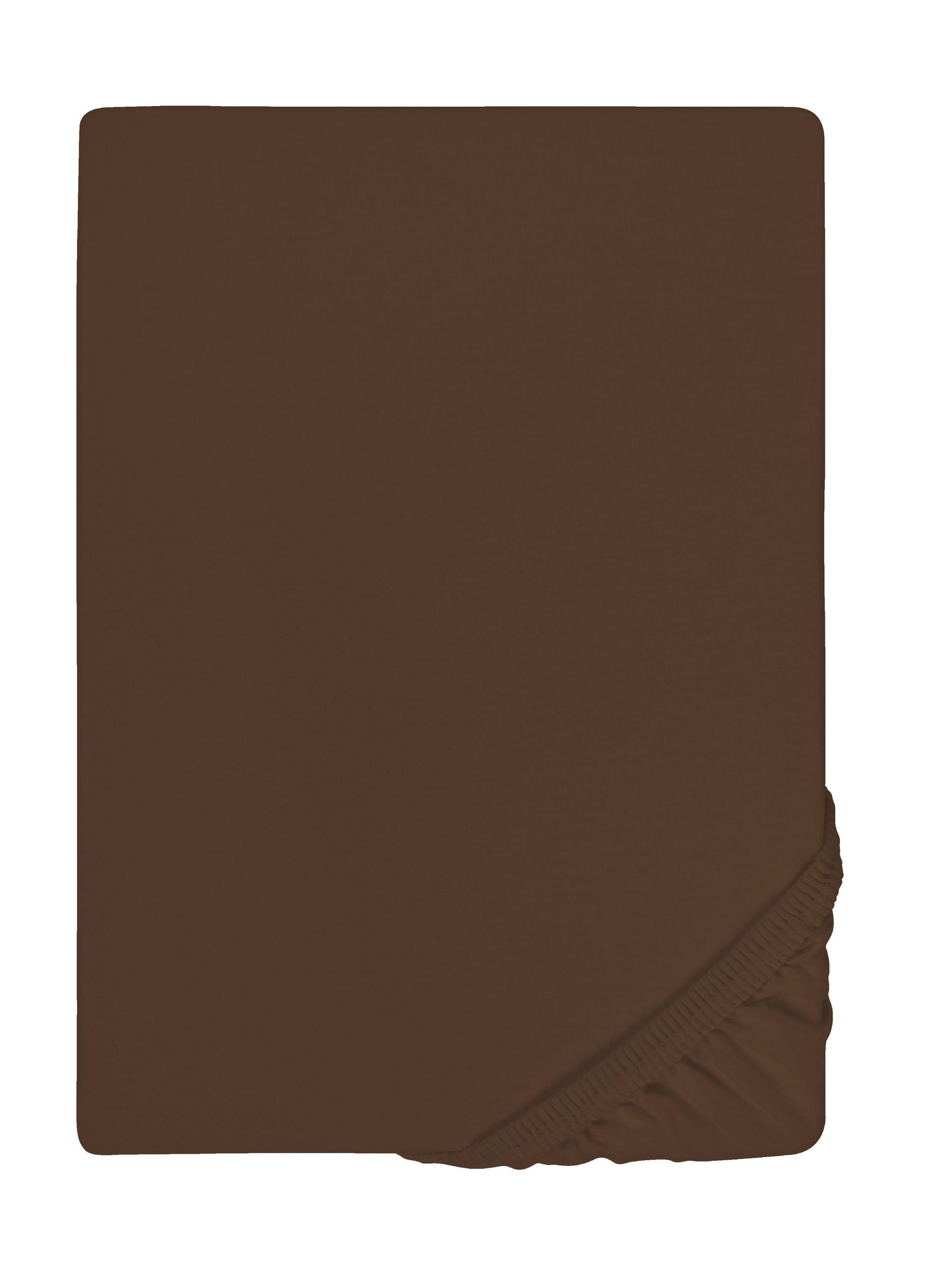 biberna Spannbetttuch Braun 130x220 cm