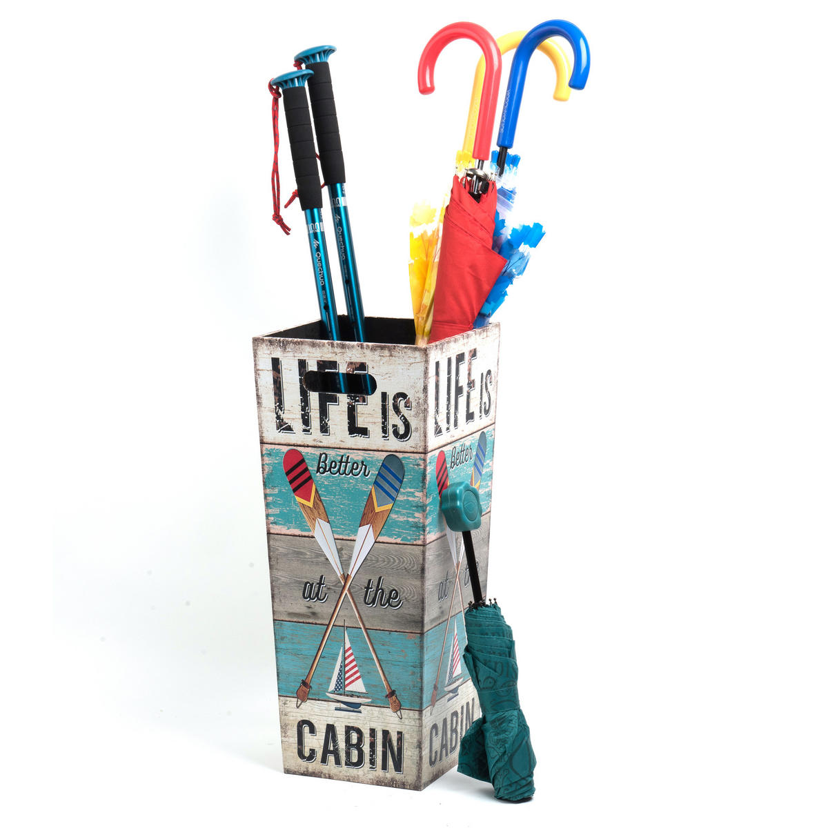 SCHIRMSTÄNDER Mehrfarbig 21/21/50 cm - Multicolor, Holzwerkstoff (21/50/21cm) - Mobili Rebecca