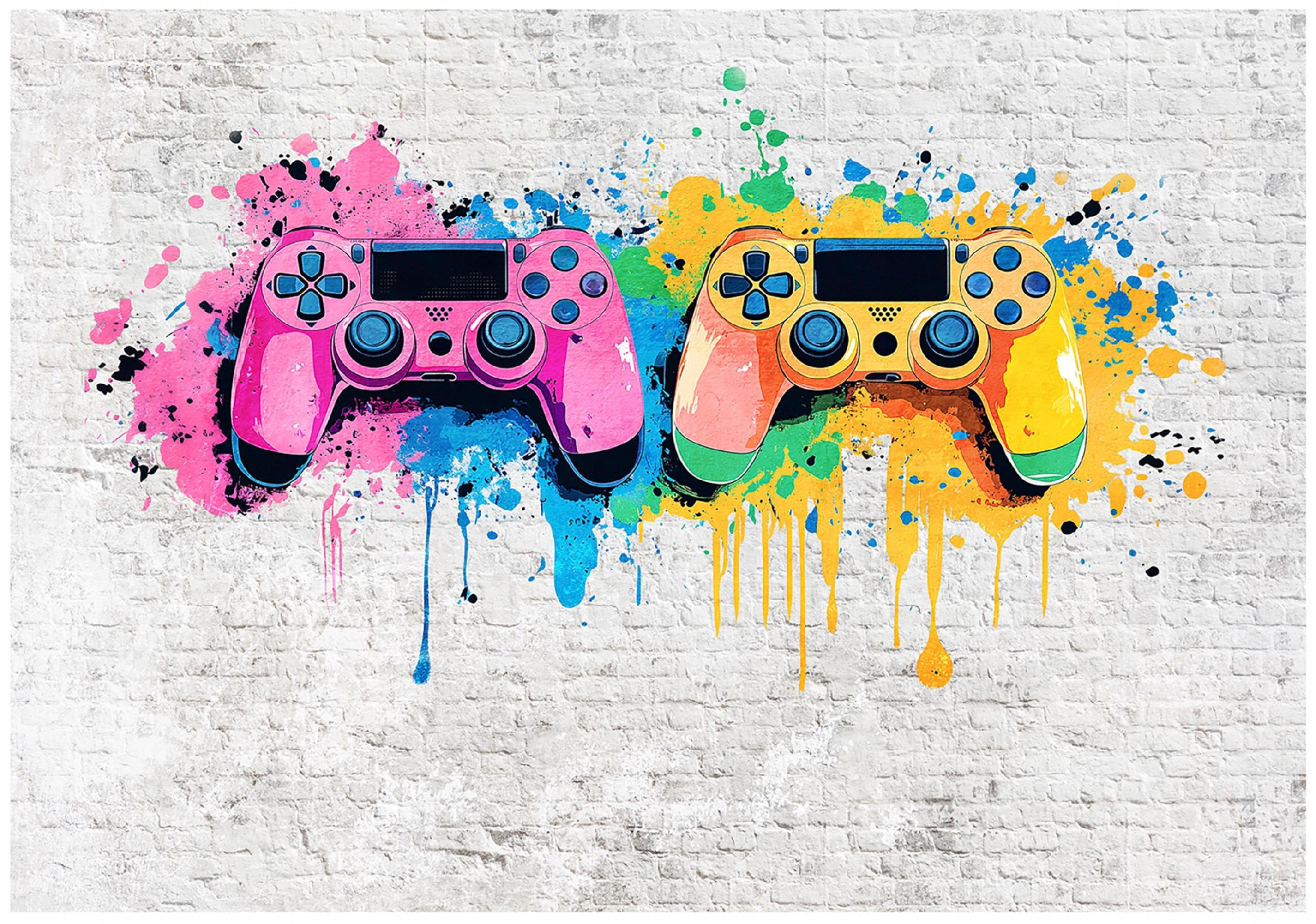 TAPETE Kinderzimmer Junge Gaming Vlies Fototapete 300x210 - Multicolor, Papier (300/210cm) - Wallarena