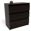 KOMMODE P3 EX3 Wenge 70/40/77 cm - Wengefarben, Holzwerkstoff (70/77/40cm) - Matkam Möbel