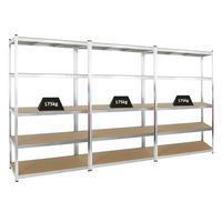 SCHWERLASTREGAL Giant Ragnar 3er-Set mit 3x 200x120x50 cm Fachlast 175 kg Verzinkt - Silberfarben, Metall (360/200/50cm) - PROREGAL