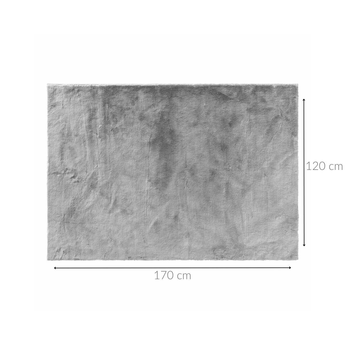 TEPPICH Feline Kunstfell Grau - Grau, Textil (120/170cm) - Douceur d´intérieur