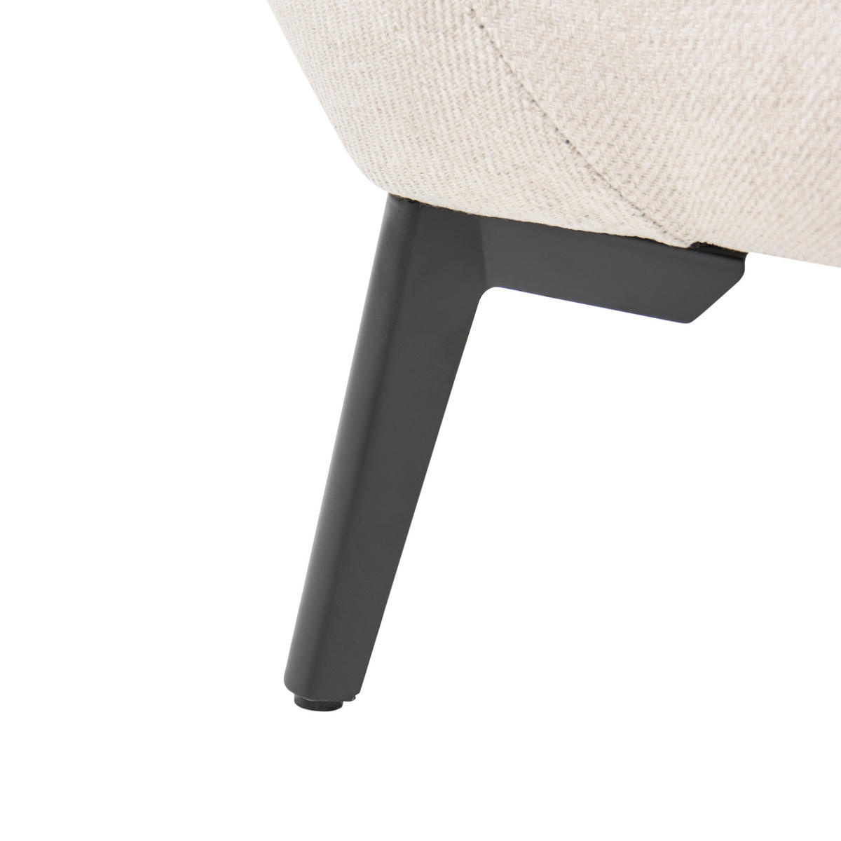 SESSEL Stoff Cremeweiß Lakene - Weiß, Textil (94/88/88cm) - Beliani