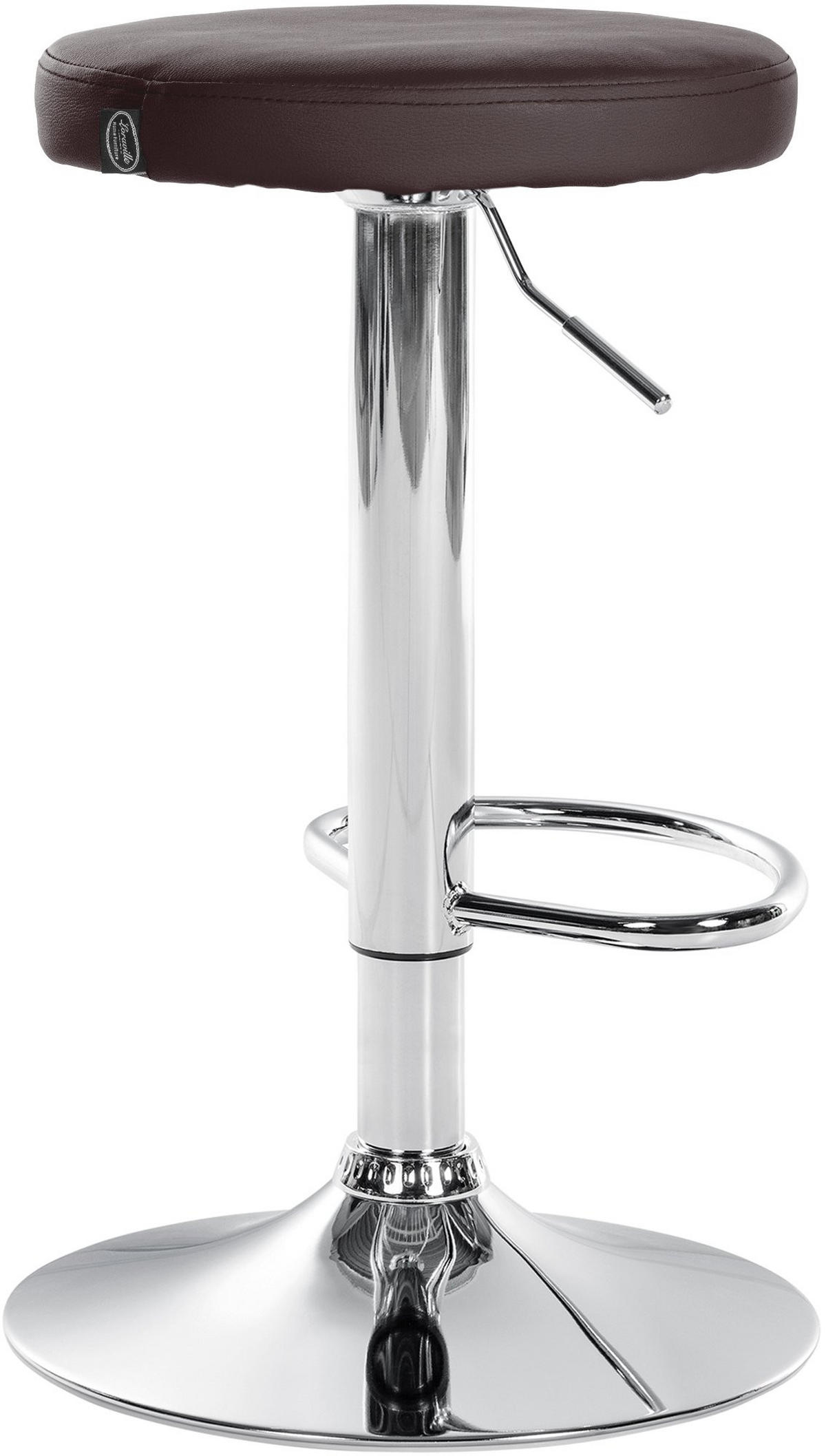 BARHOCKER 2er Set Lederlook braun - Braun, Textil/Metall (38.5/60/38.5cm) - CLP