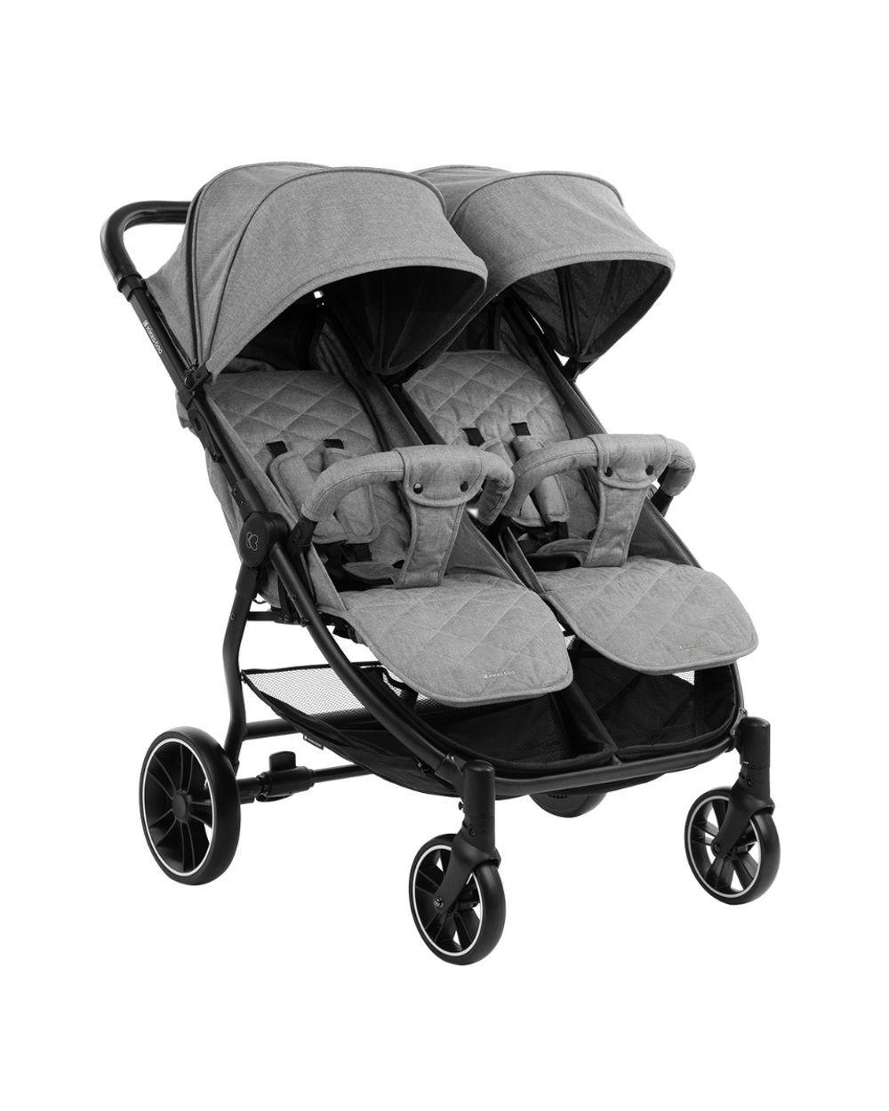 Kikka boo Geschwisterkinderwagen Grau 73x104x79 cm