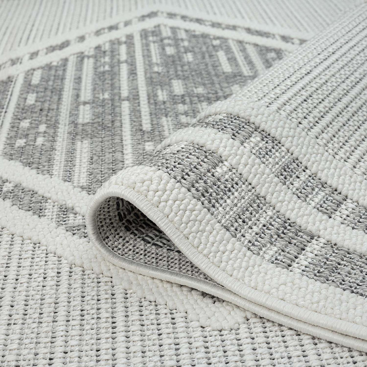 KURZFLOR-TEPPICH Lindo 8853 Grau 120x120 cm Rund - Grau, Textil (120/120cm) - carpet city