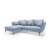 ECKSOFA VITON Blau 258x167x91 cm - Blau, Textil (258/167cm) - FURNLUX
