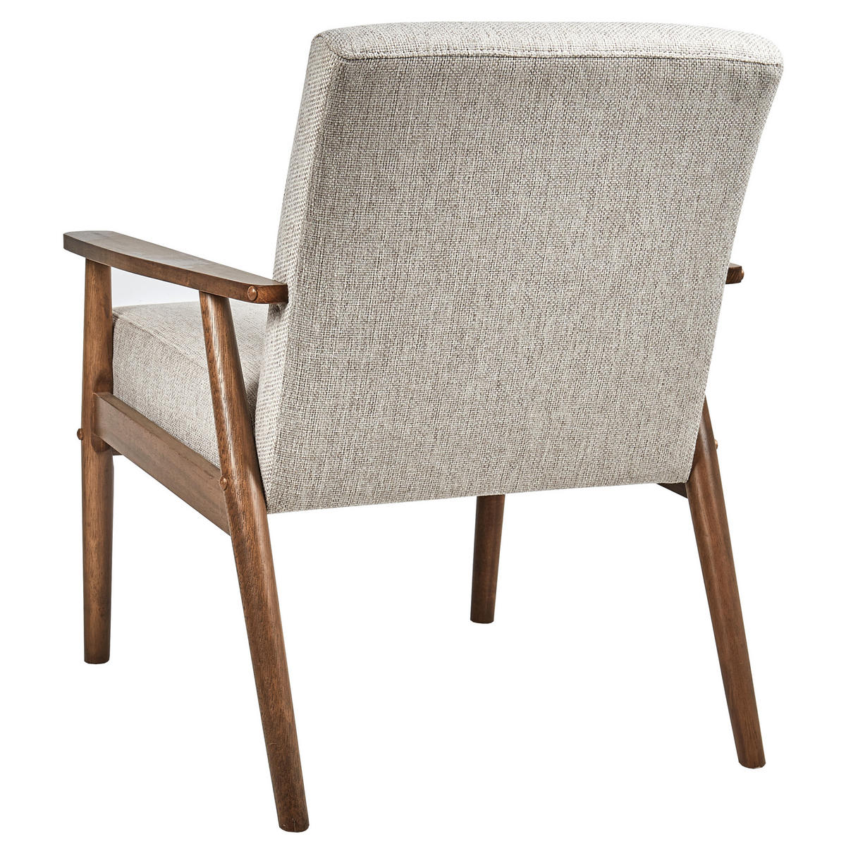 SESSEL Dunkelbraun/Grau Esrum - Grau, Textil (62/79/80cm) - Beliani