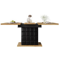 AUSZIEHTISCH Holzoptik 110-140/80/75 cm - Schwarz, Holz (80/110/75cm) - PANGIVO