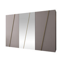DREHTÜRENSCHRANK Zen 2L 300 cm - Kaschmir/Goldfarben, Holzwerkstoff/Kunststoff (300/202/50cm) - MIRJAN24