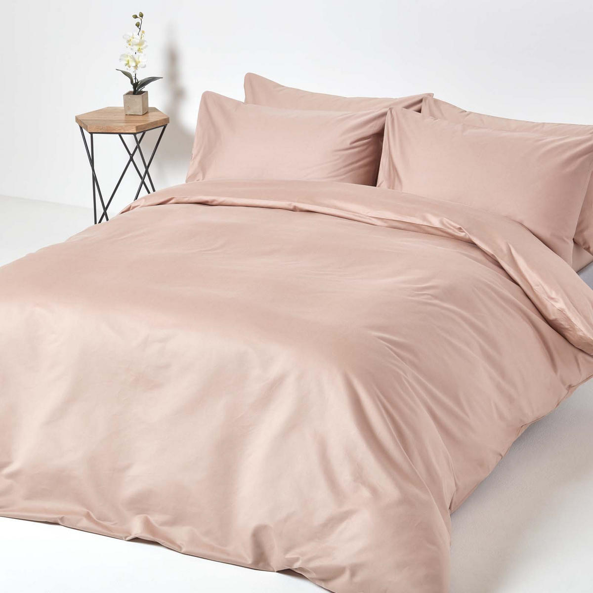 BETTLAKEN ohne Gummizug, Ägyptische Baumwolle, Fadendichte 1000 - Beige, Textil (270/300cm) - Homescapes