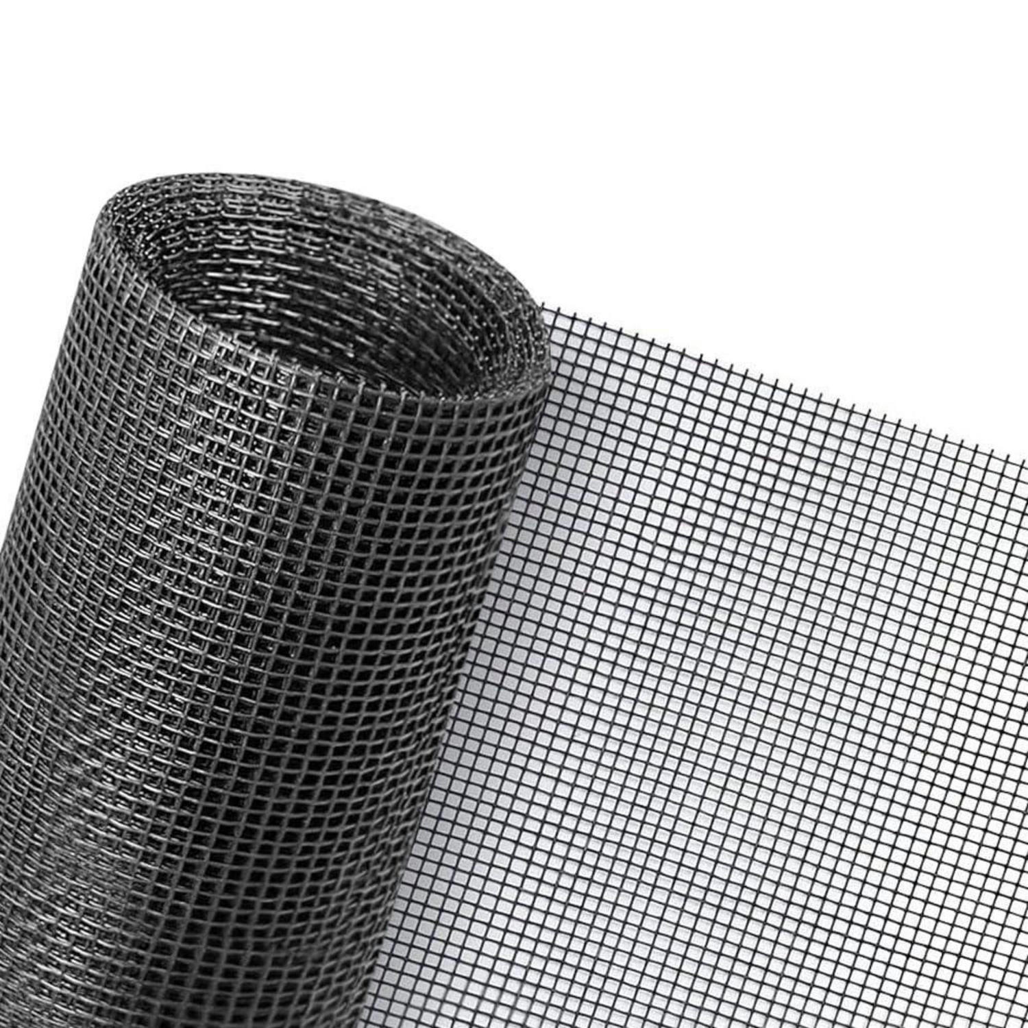 FLIEGENGITTER Fenster 150 x 180 cm Schwarz - Schwarz, Kunststoff (1/1/1cm)