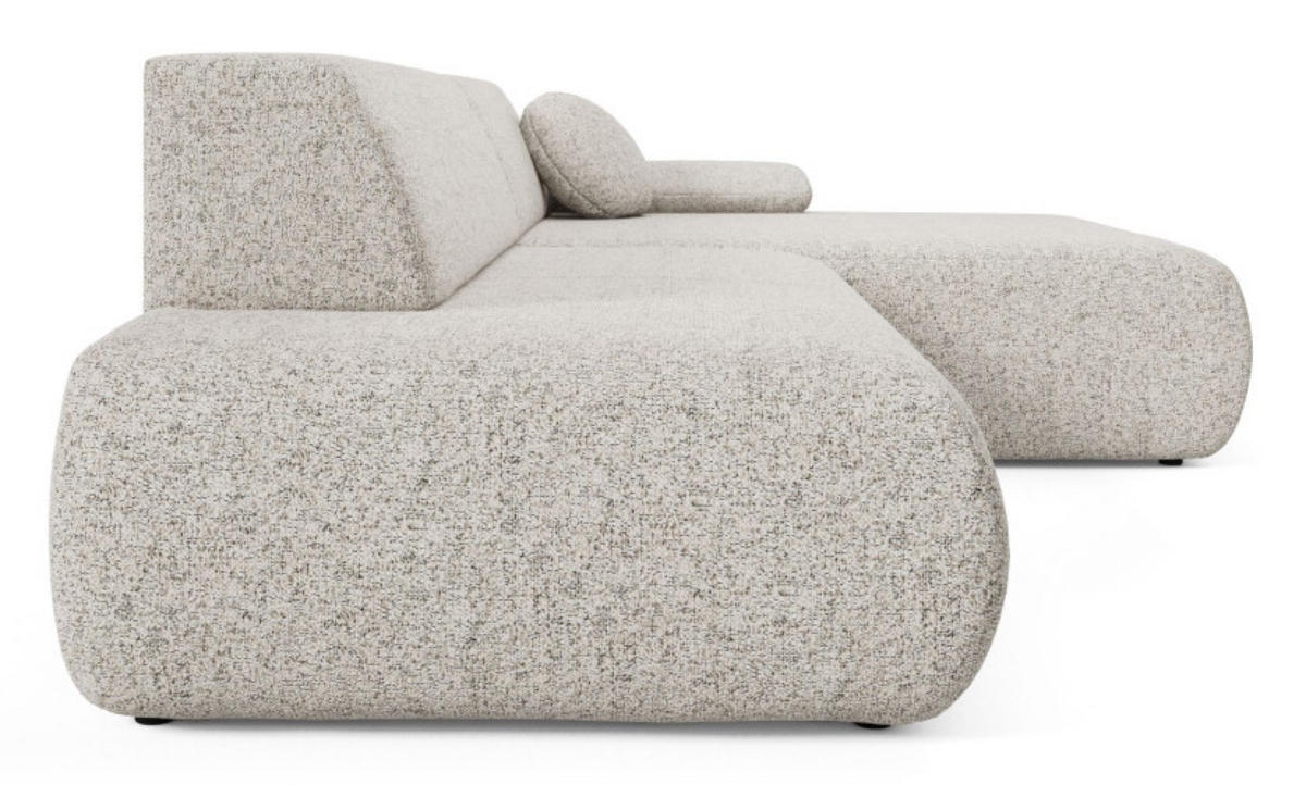 ECKSOFA Beige PENTI Ausziehbar Mit Bettkasten Rechts - Beige, Textil (173.5/286cm) - Sepro Meble