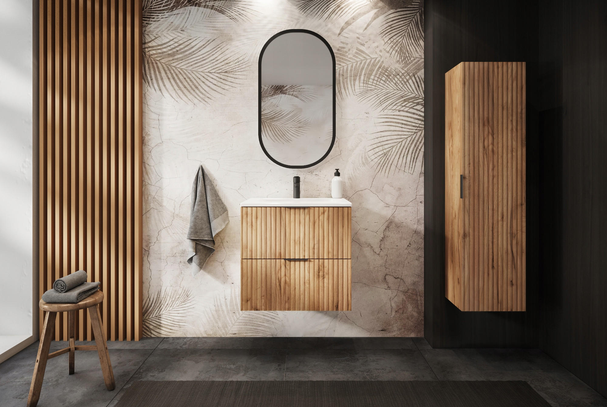 WASCHBECKUNTERSCHRANK Craft Eiche 60/57/46 cm - Eichefarben, Holzwerkstoff (60/57/46cm) - Rodan