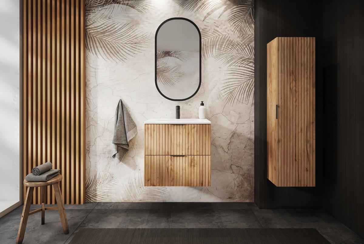 WASCHBECKUNTERSCHRANK Craft Eiche 60/57/46 cm - Eichefarben, Holzwerkstoff (60/57/46cm) - Rodan