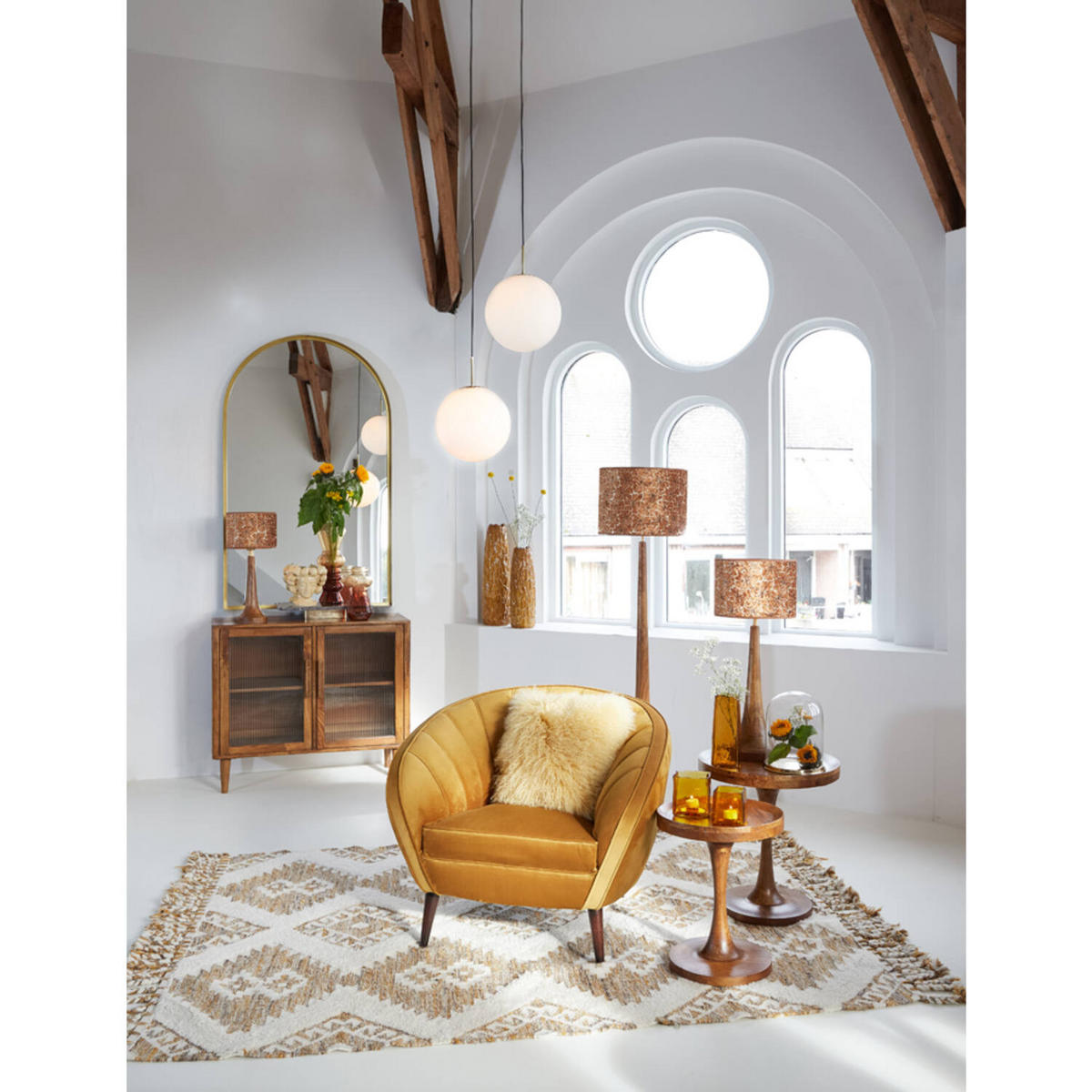 BEISTELLTISCH JOEKON - Braun- Ø40x47cm - Braun, Holz (40/40/47cm) - Light & Living