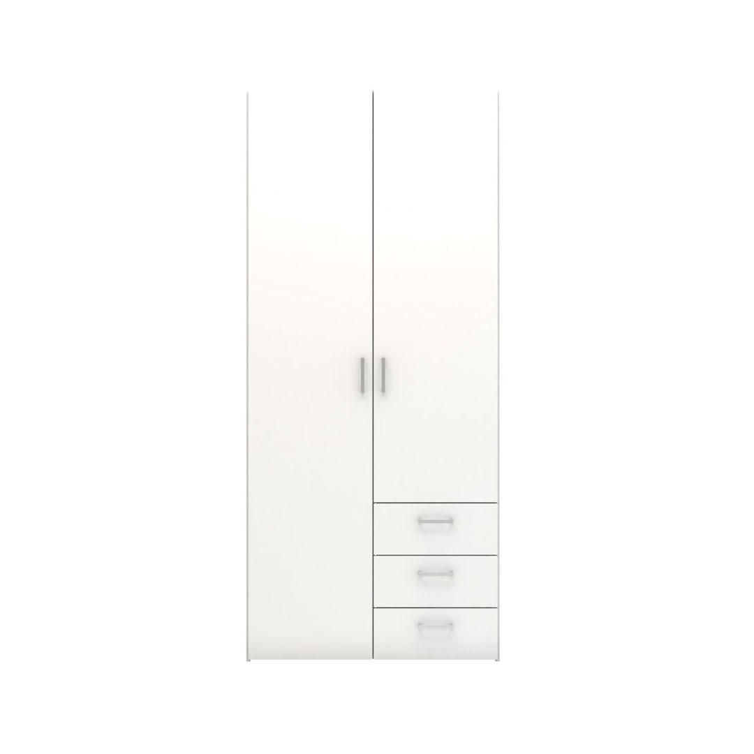GARDEROBENSCHRANK weiß - Weiß, Holzwerkstoff (78/175/50cm) - ebuy24