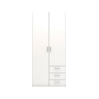 GARDEROBENSCHRANK weiß - Weiß, Holzwerkstoff (78/175/50cm) - ebuy24