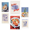 POSTER Set Mit 6 Von Lebensmitteln & Mediterraner Ernährung Im Pop Art A3 & A4 Rahmenlos - Klar, Papier (29/3cm) - Nacnic