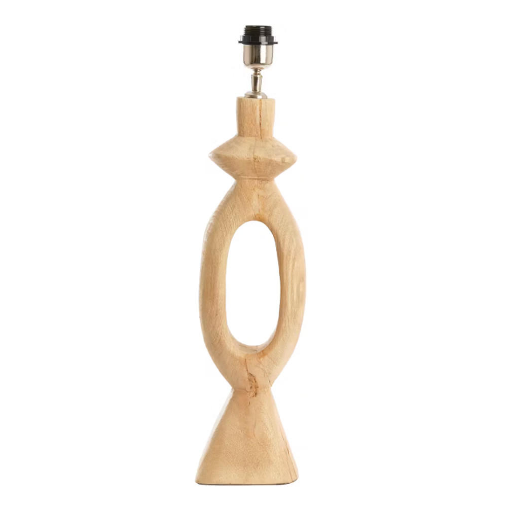 LEUCHTENFUSS DJANGO 14x12x58 cm, Holz, Braun - Braun, Holz (14/12/58cm) - Light & Living