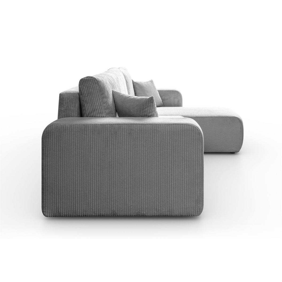 Ecksofa PRESTIGE L, Poso 110 - Hellgrau, Textil (247/143cm) - Lookway