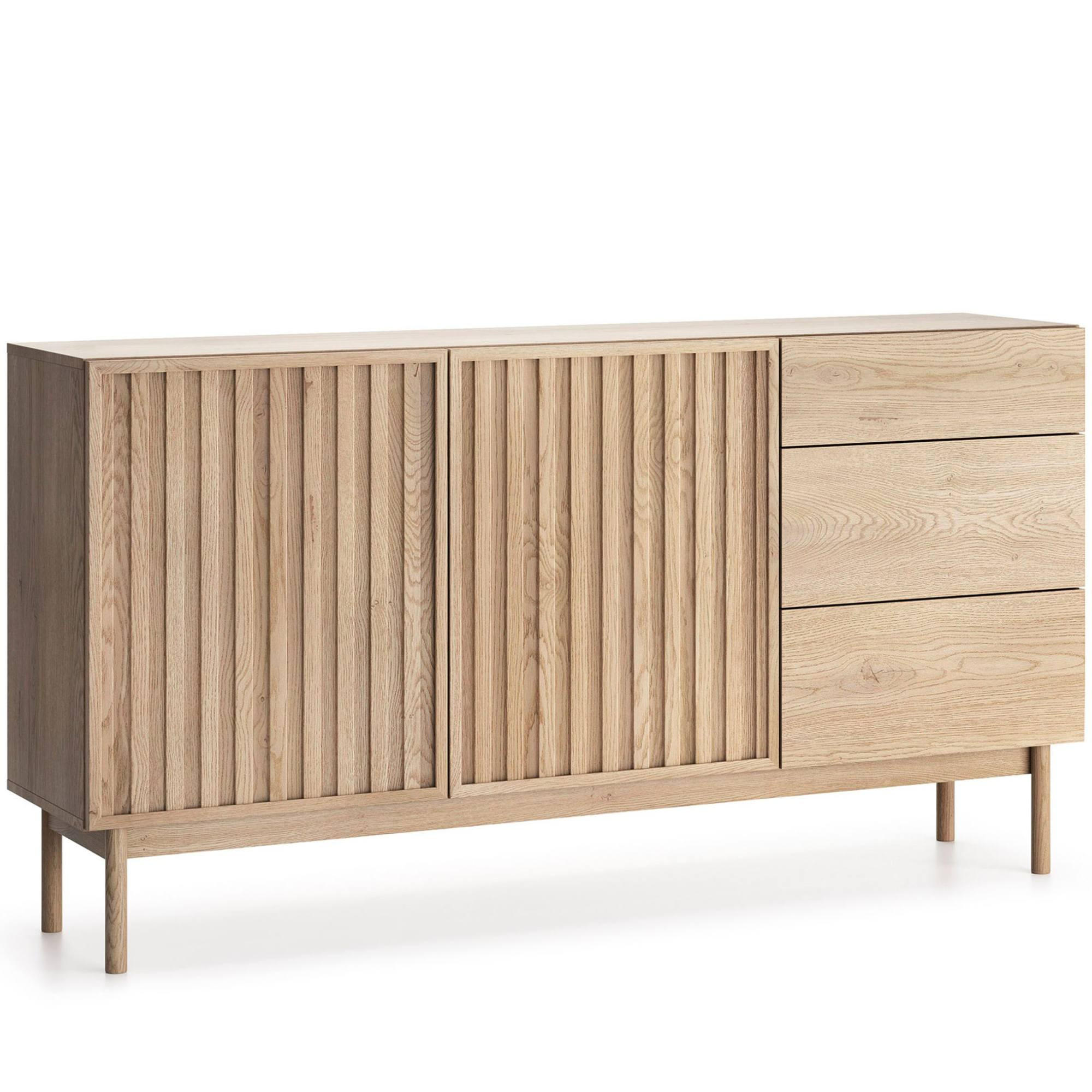 KOMMODE HARMA,Eichefarben - Eichefarben, Holzwerkstoff (159/84/37cm) - KONSIMO®