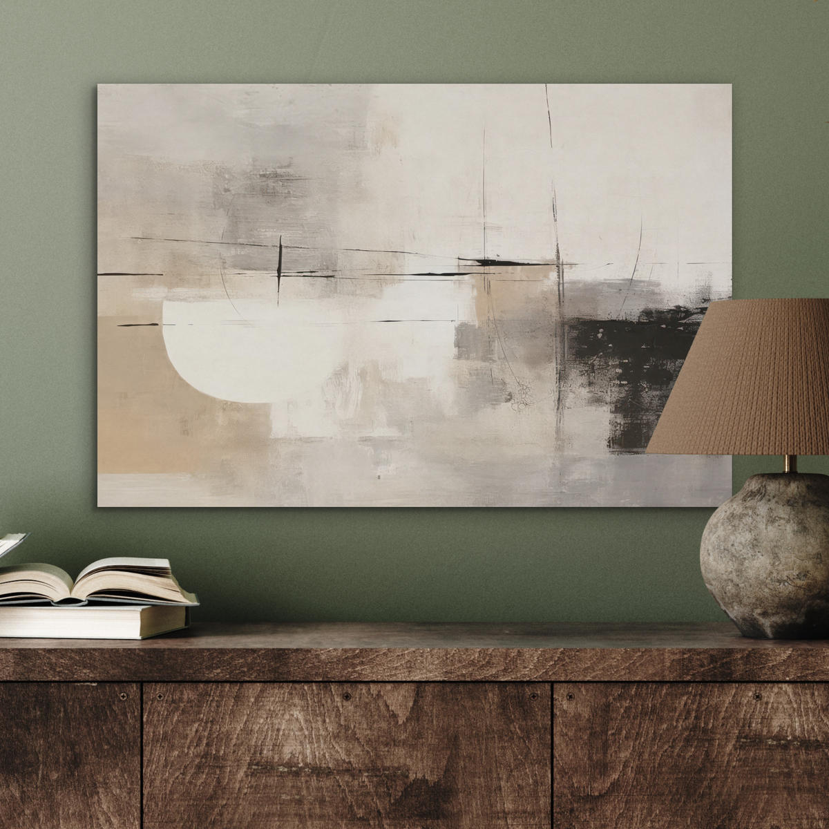 AKUSTIKBILD Abstrakt - Kunst - Grau Wanddeko 70x50 cm - Hellgrau, Kunststoff (70/50/0.9cm) - MuchoWow