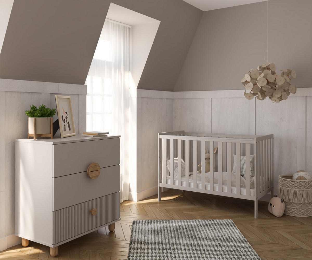 BABYBETT Lio - Beige, Holzwerkstoff (60/120cm) - kiki design