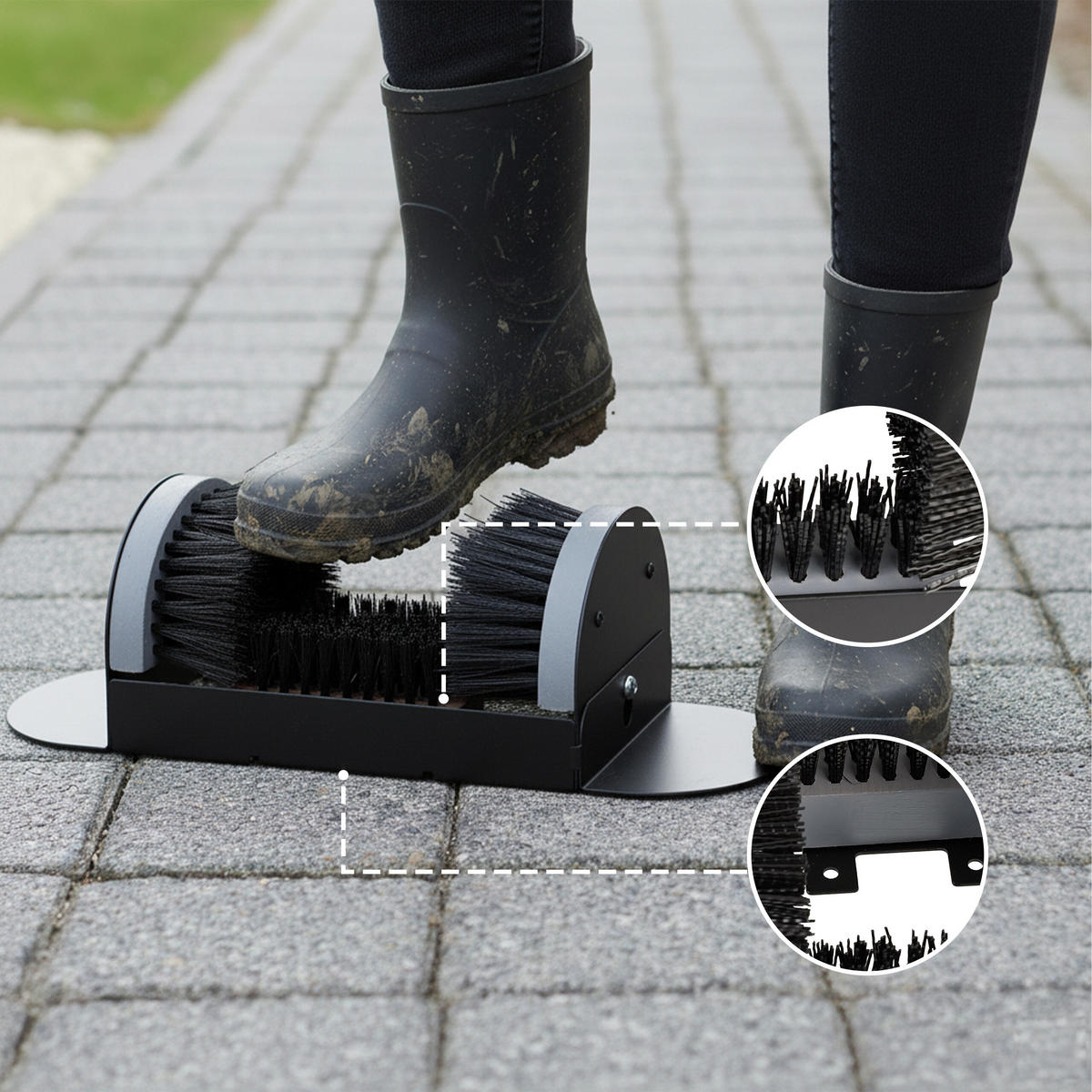 SCHUHABSTREIFER - Schwarz, Holz/Kunststoff (47/15.5cm) - Relaxdays