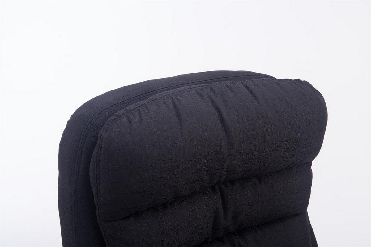 BÜROSTUHL BIG Vancom, Stoff Schwarz - Schwarz, Textil/Metall (77/122/77cm) - TPFLiving