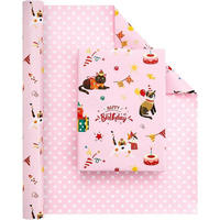 GESCHENKPAPIER Katzen 43 cm x 10 m - Rosa, Papier (43/0.1/1000cm)