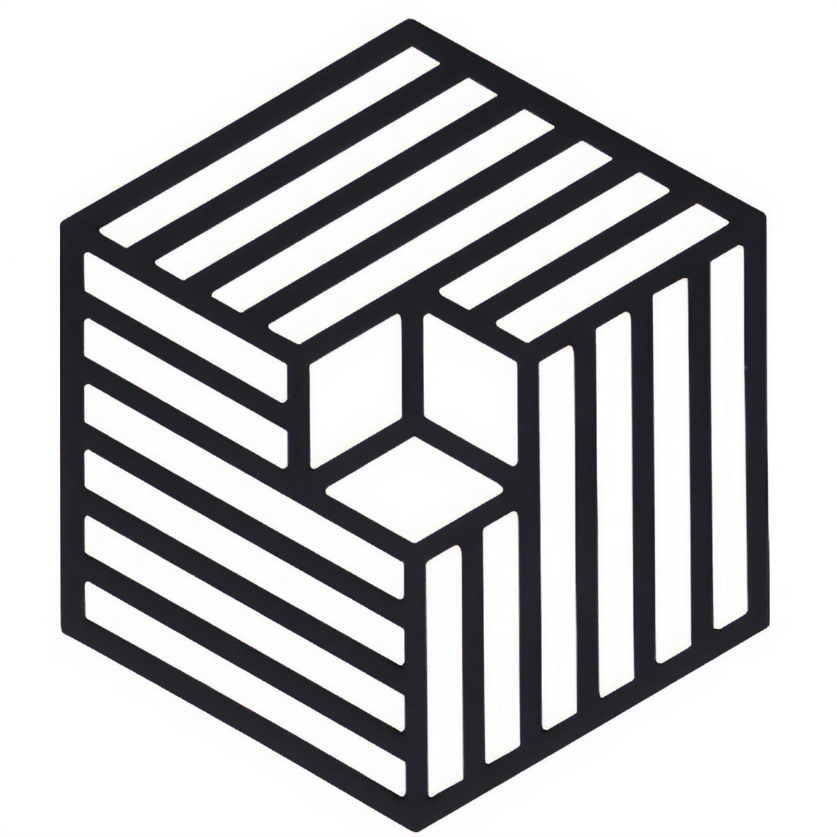 UNTERSETZER Silikon schwarz - Schwarz, Kunststoff (16/16cm) - Excellent Houseware