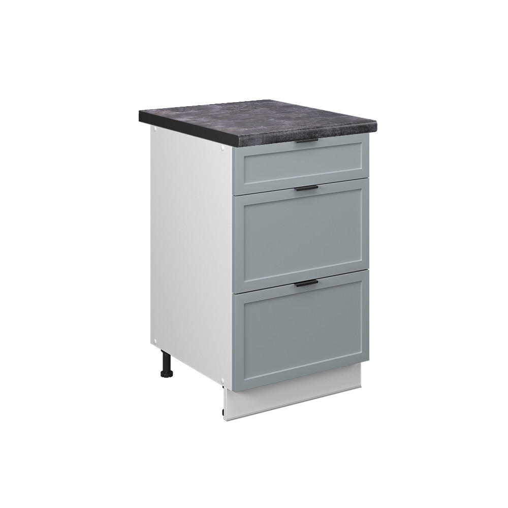 SCHUBLADENUNTERSCHRANK Fame-Line Hellblau-grau 50 cm, AP Anthrazit - Blaugrau/Weiß, Holzwerkstoff (50/82/60cm) - Vicco
