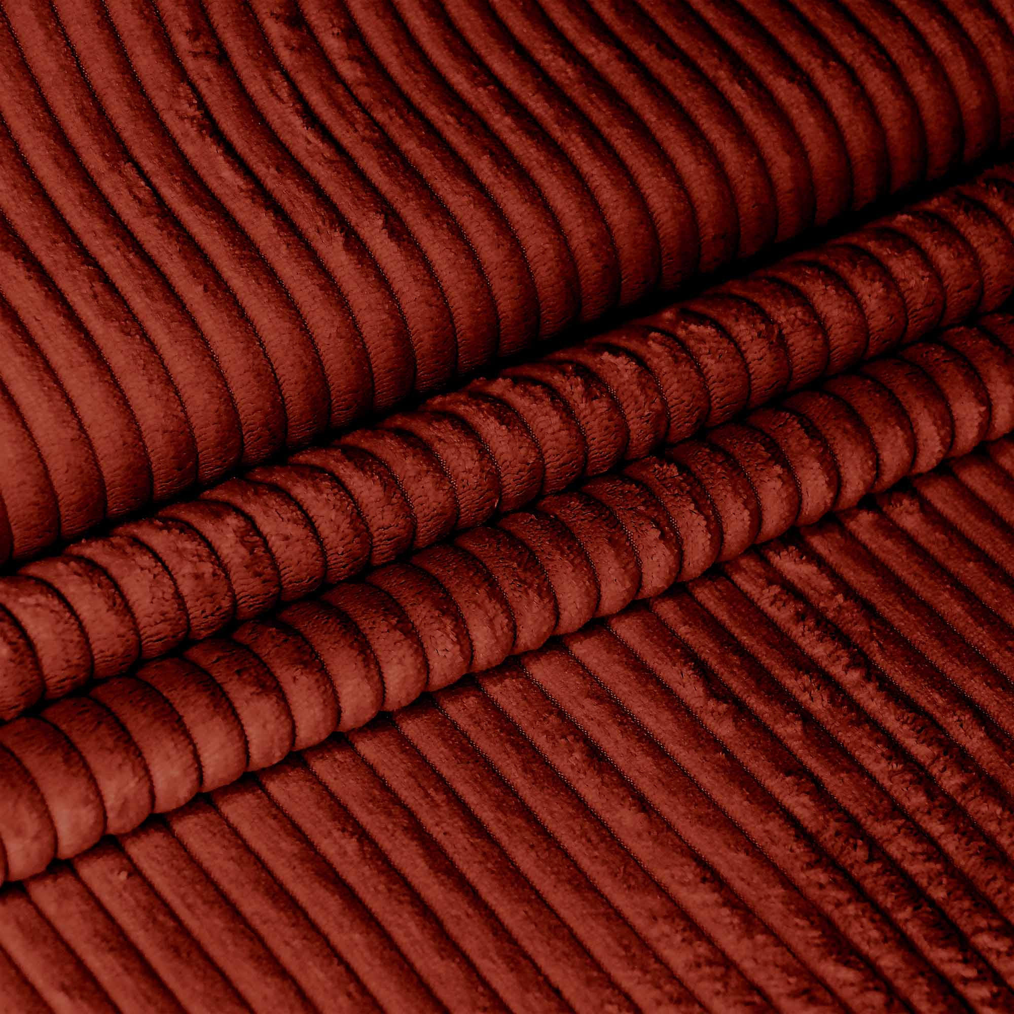 SITZSACK MIT FUßSTÜTZE Kordsamt 2-tlg Fired Brick M - Rotbraun/Rot, Textil (80/120/80cm) - Dreamroots