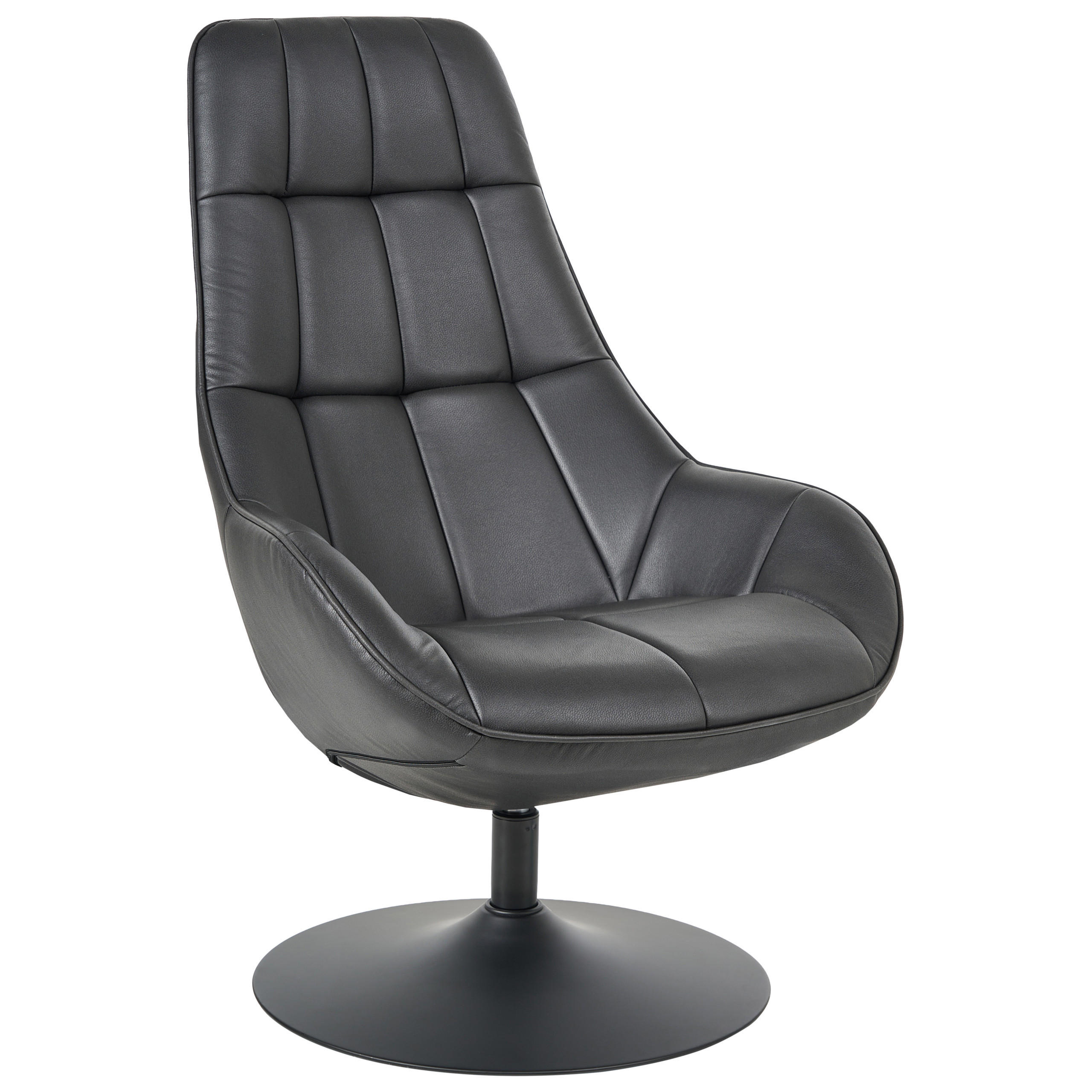 Beliani Drehsessel Schwarz 65x99x82 cm
