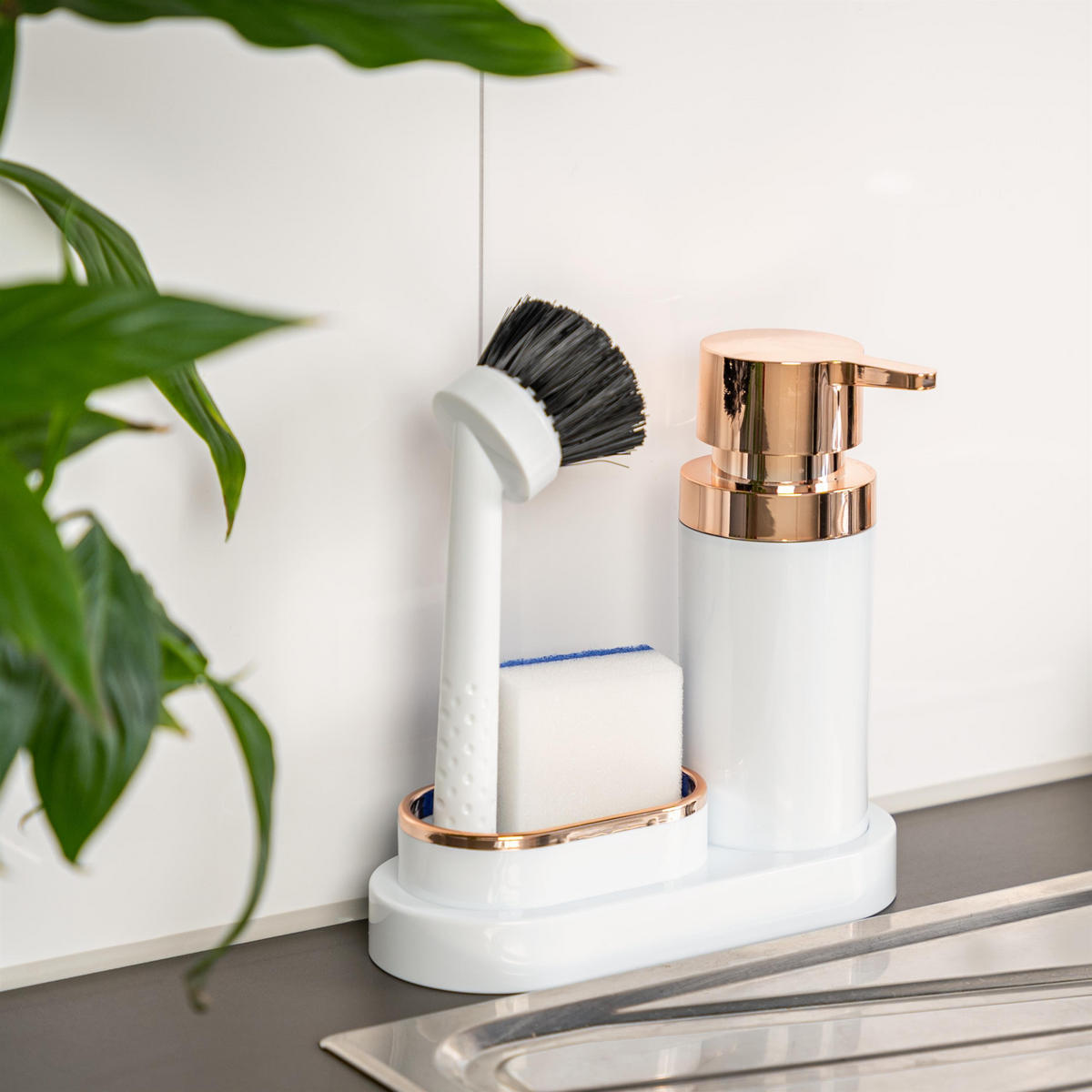 SPÜL-SET, weiß - Weiß, Kunststoff (20/8.5/20cm) - bremermann